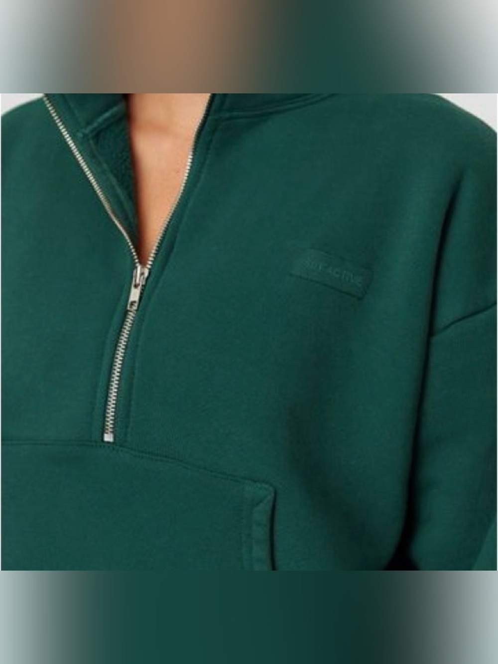 Set Active 1/4 Zip Cropped Sweatshirt - Picture 3 of 8